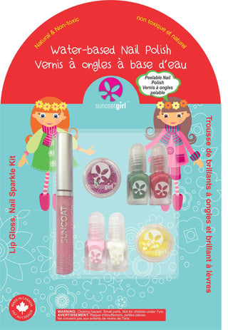 Lip Gloss Nail Sparkle Kit, Holiday Magic - Suncoat Products Inc